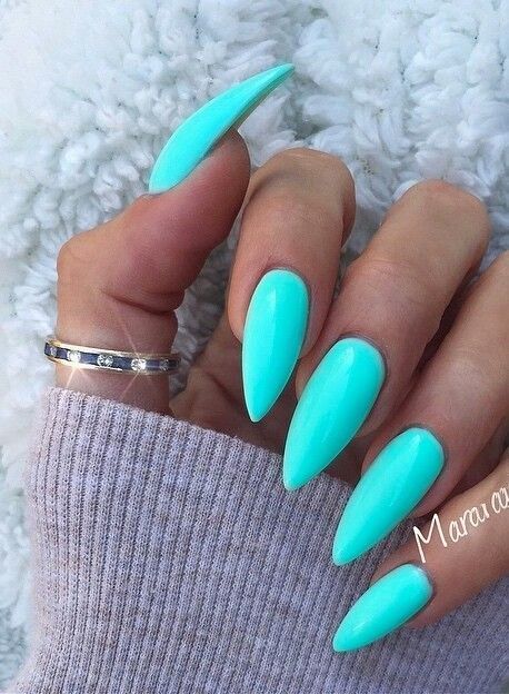 neon teal nail polish