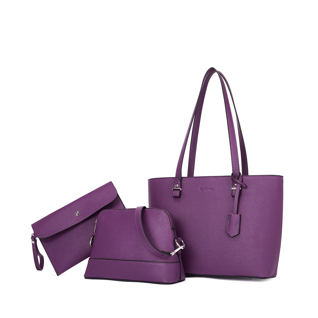 BROMEN Tote Purses for Women Designer Leather Handbag Shoulder Satchel ...