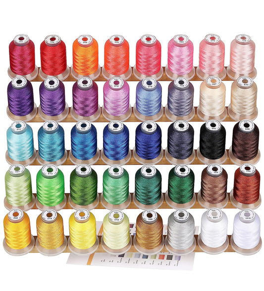 10Colors/Set 1000 Yards Each Spool 40S/2 Polyester Thread For Sewing  Machine, Sewing & Quilting Embroidery Thread