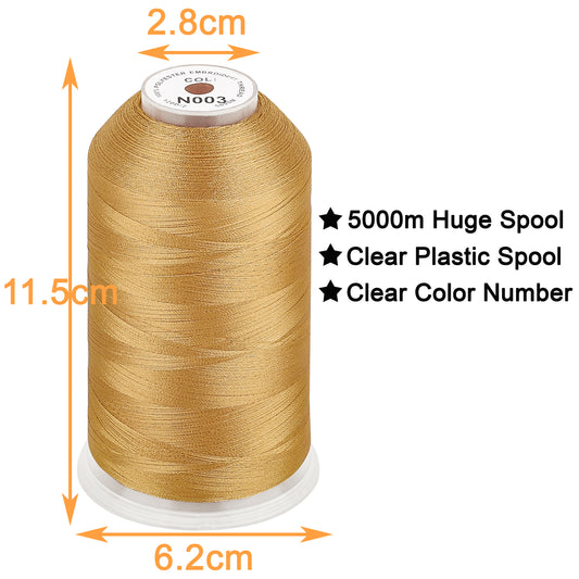 New brothreads - All 60 Assorted Colors of Huge Spool 5000M Polyester