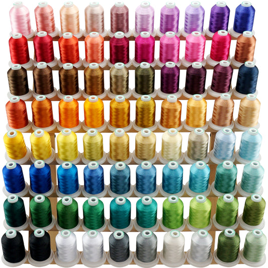 New brothread 9 Shiny Colors Metallic Embroidery Machine Thread Kit 500M  (550Y) Each Spool for Computerized Embroidery and Decorative Sewing 