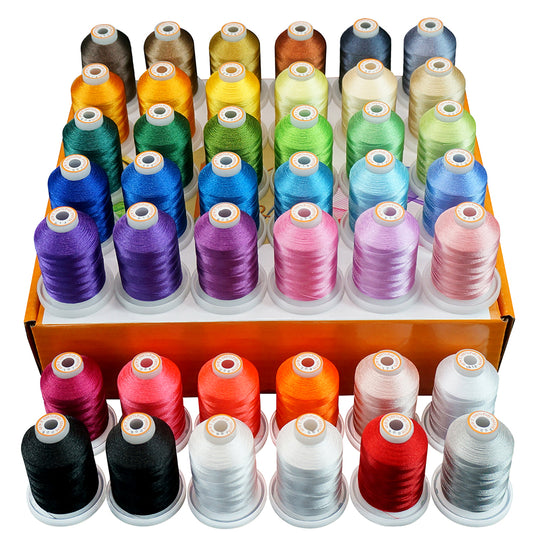 New brothread 63 Colours Polyester Machine Embroidery Thread Kit 500M  (550Y) each Spool