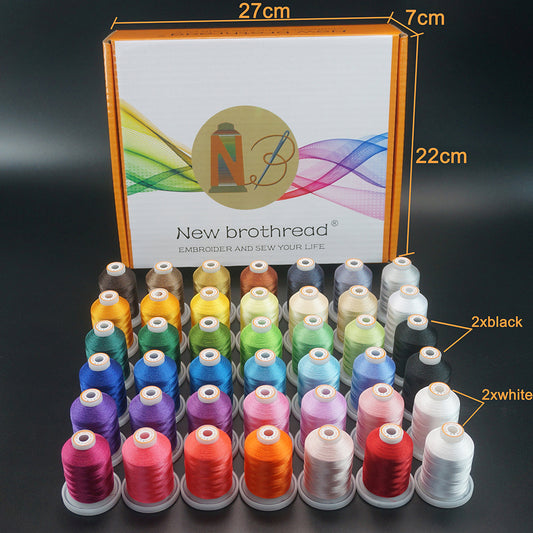 New brothread 40 Brother Colors 500m Each Embroidery Machine Thread wi