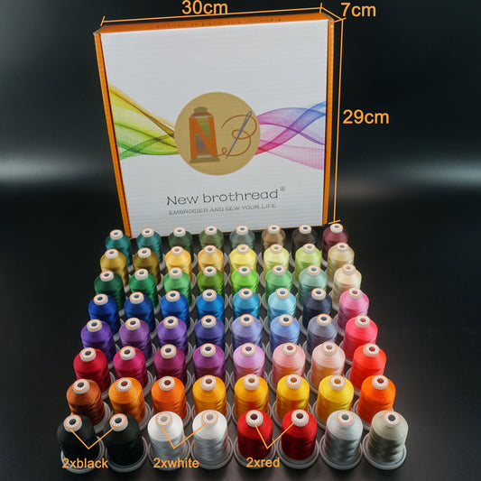 New Brothread 42 Spools 1000M (1100Y) Polyester Embroidery Machine Thr –  New brothread