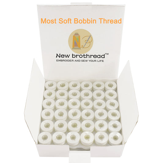 New brothread Set of 2 White Bobbin Thread/Bottom Thread 60WT Huge Spo