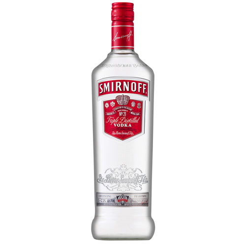 Smirnoff glass vodka bottle 750ml