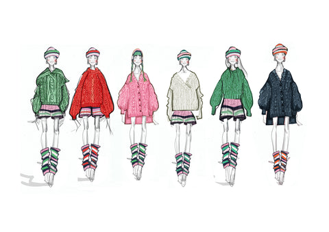 IrelandsEye Knitwear x Brown Thomas’ Create Showcase 2022 illustrations
