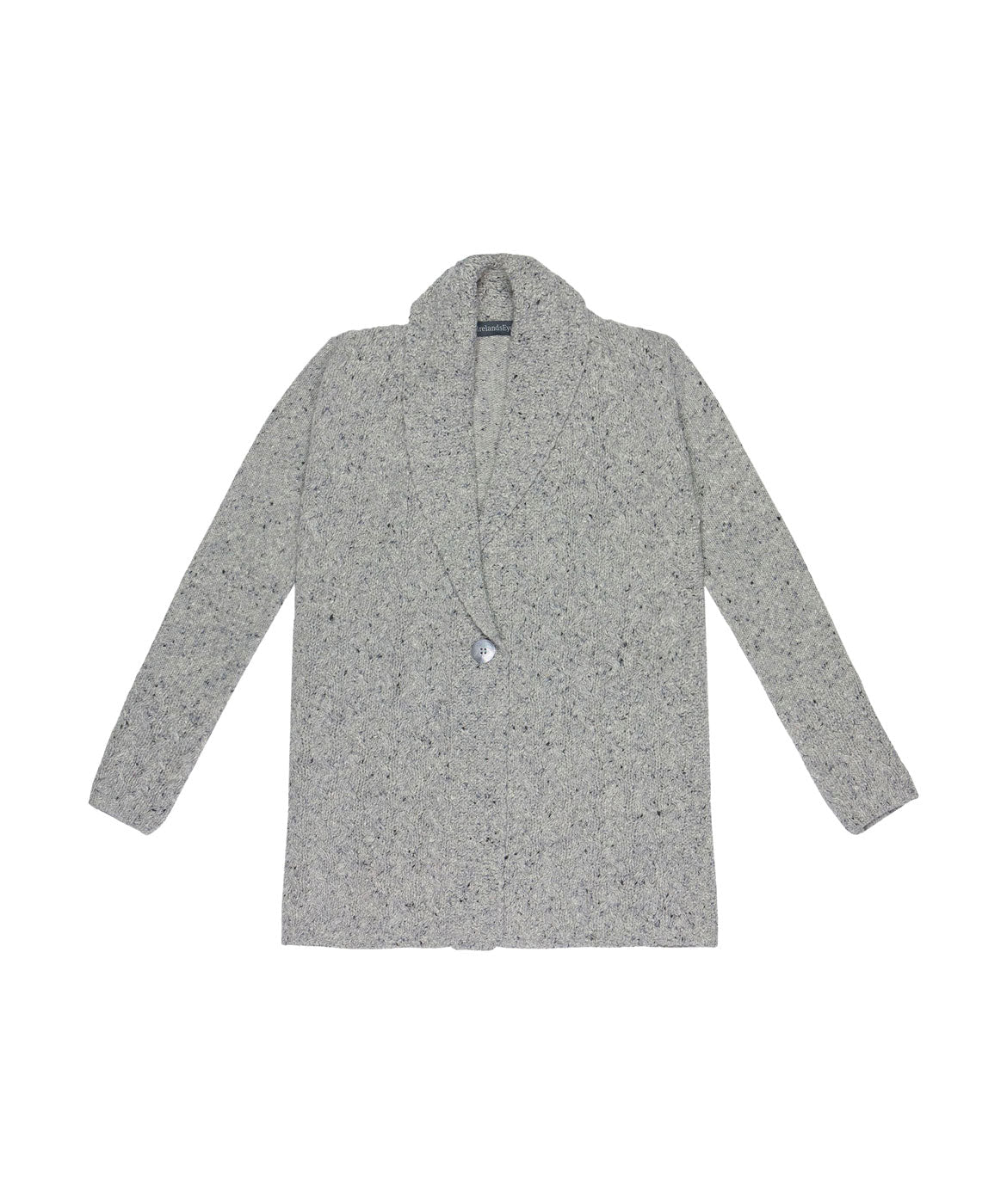 Adare Cable One Button Cardigan Light Grey – IrelandsEye Knitwear