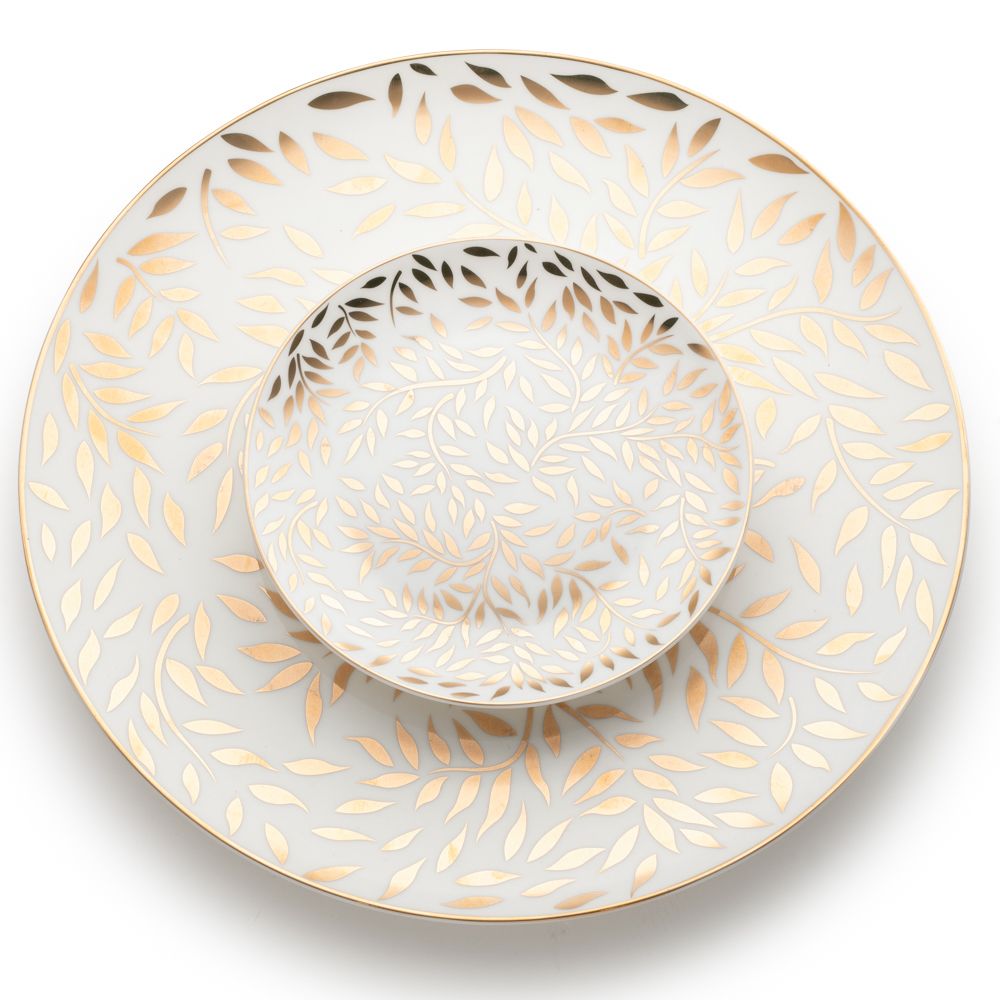 Gold Leaf B & B Plate
