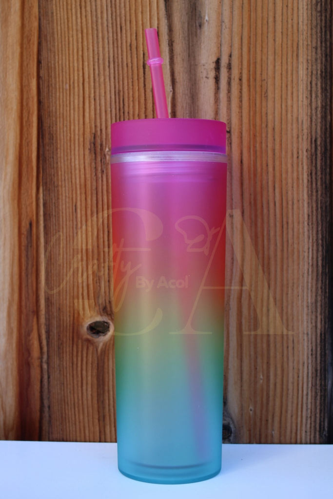 16OZ OUTSIDE WALL / 12OZ INSIDE - DOUBLE WALLED SNOW GLOBE CLEAR GLASS  TUMBLER WITH BOTTOM HOLE & HANDLE (NOT FOR SUBLIMATION)