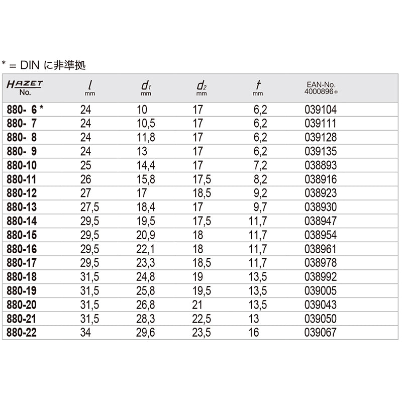 880-16 ヘックスソケット 3/8