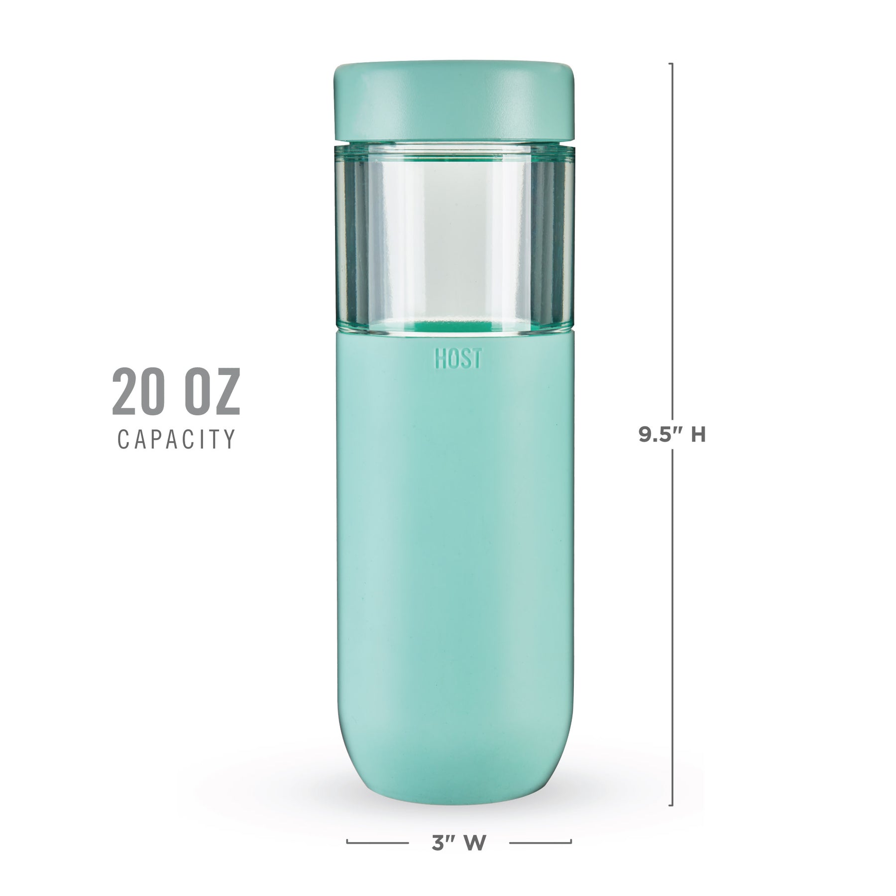 HOST Revive Water Bottle with Ergonomic Cut Out Soft Silicone