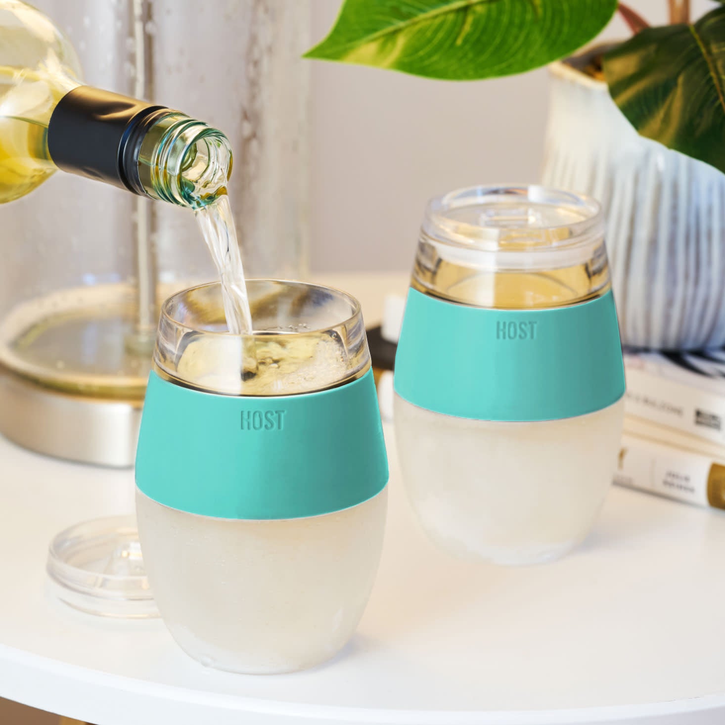 WINE FREEZE COOLING CUPS (SET OF 2)-MINT