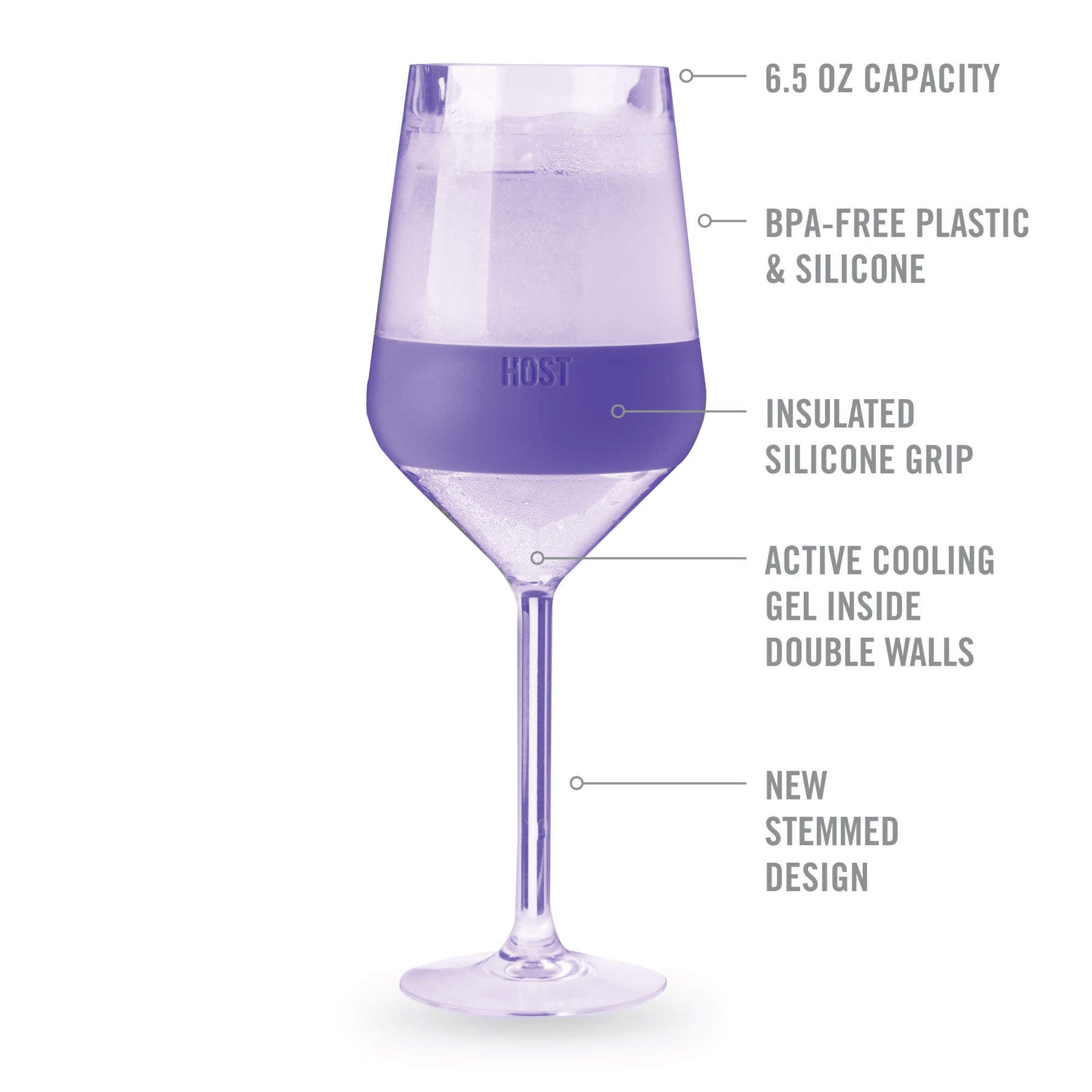 HAGER Stemless Wine glass - Mauve