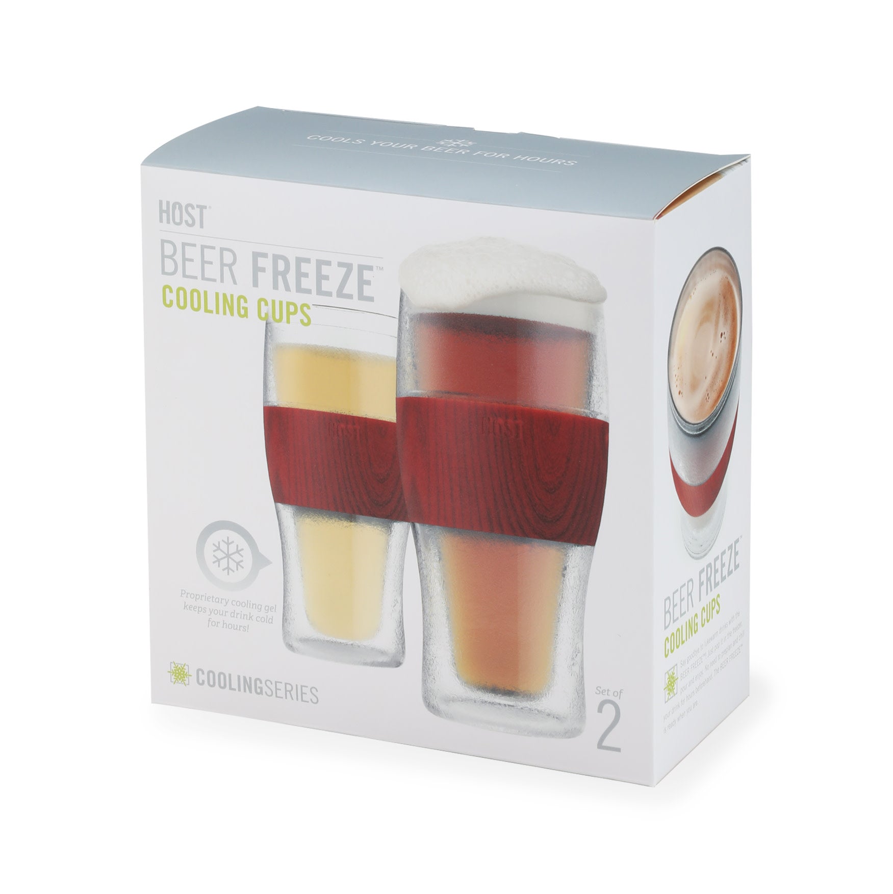 Host Glass Freeze Beer Glass (Set of Two)