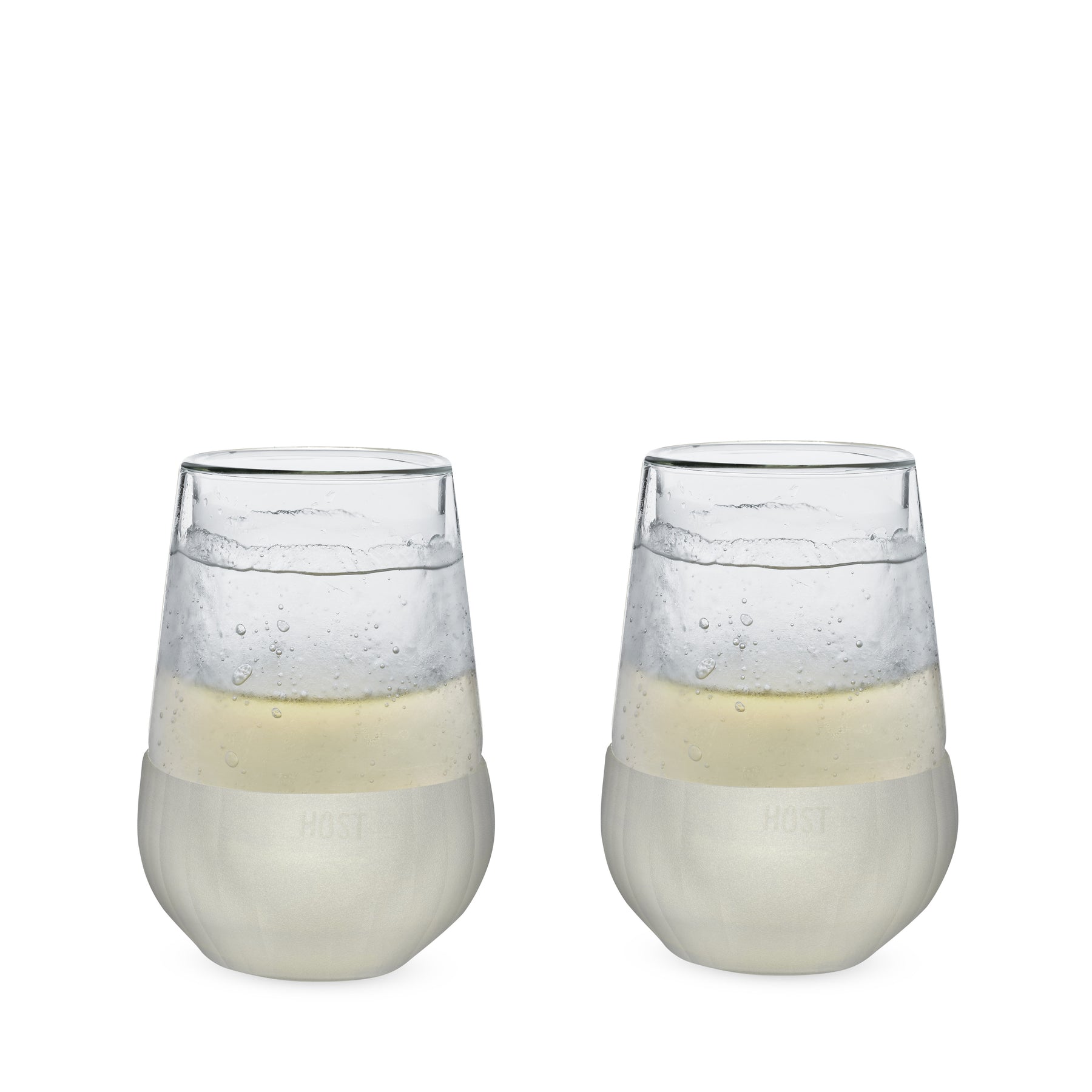 Outset Stemless Martini Glasses Double Wall Borosilicate Glassware