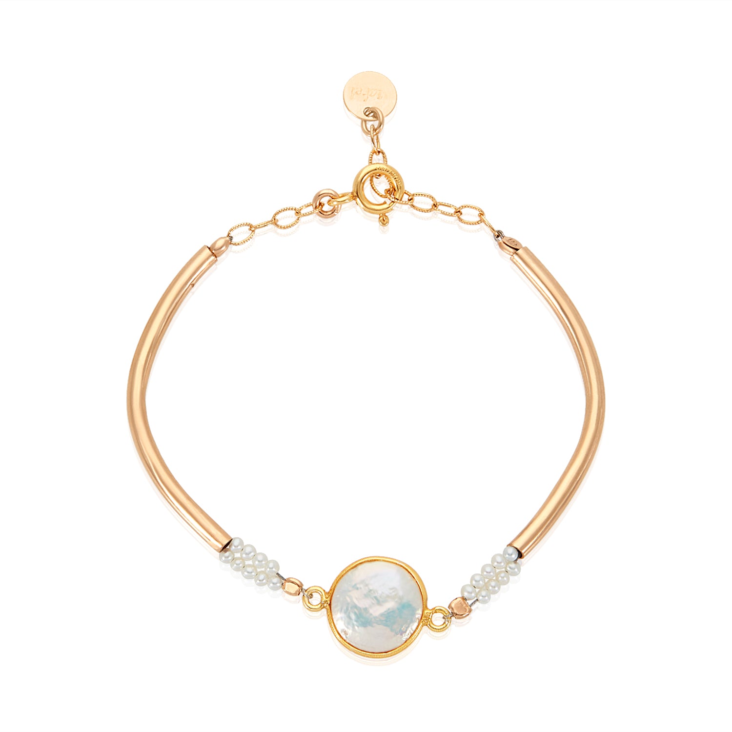 Pearl-fect Charm Bracelet-CE84077-M