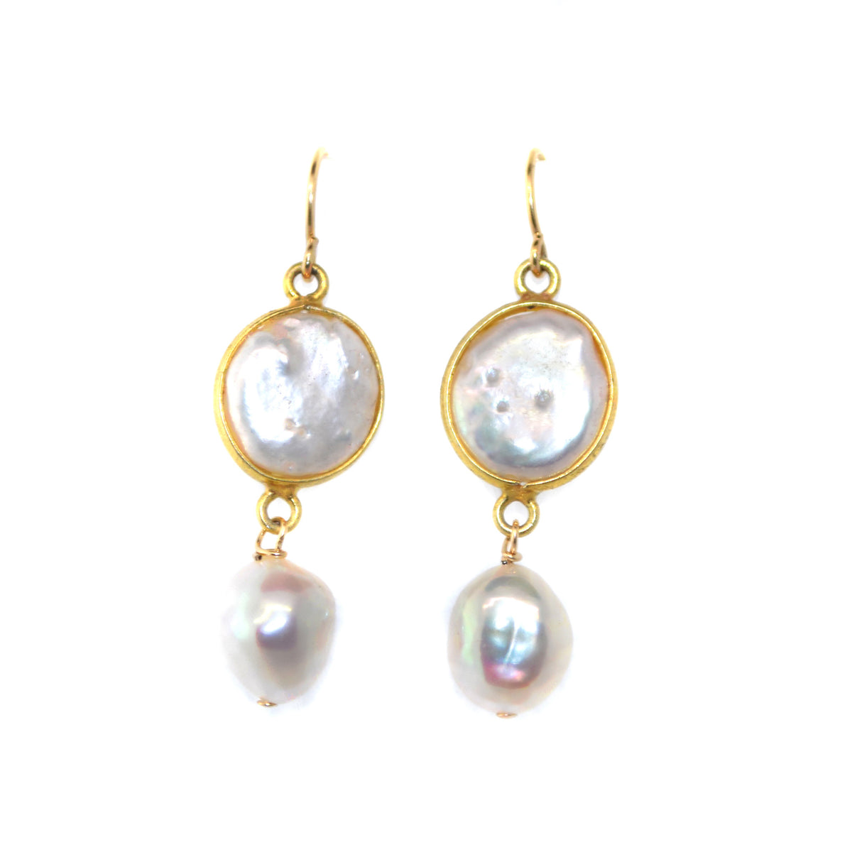 Circle Pearl Drop Earrings – Mabel Chong