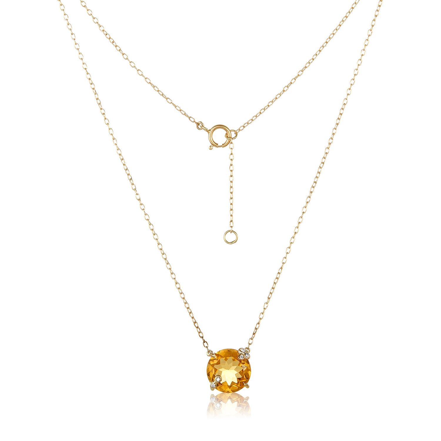 Amelie Necklace - White Topaz, Green Amethyst, Citrine – Mabel Chong