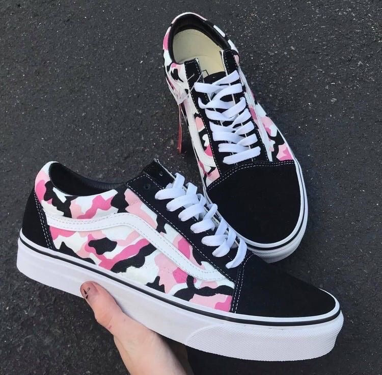 VANS - PINK CAMO – customkickzstore