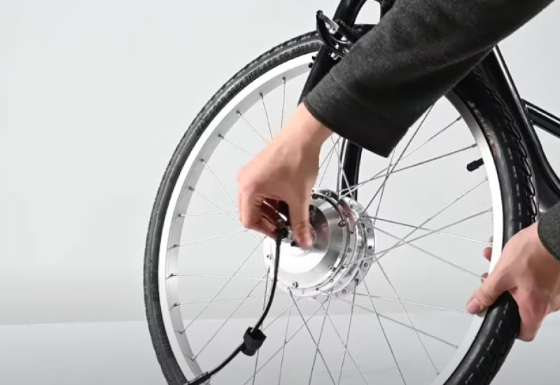 attaching cable to viribus tricycle wheel