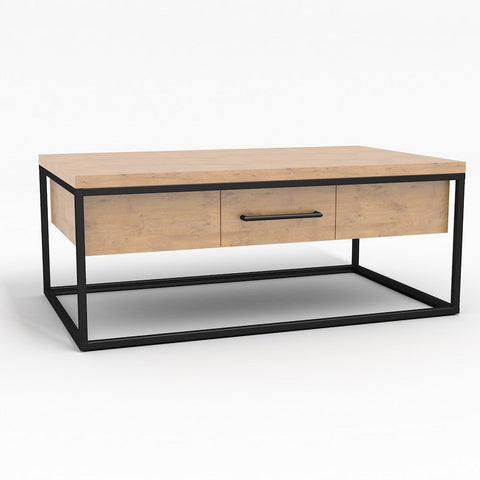 Couchtisch Cube S Holz Alu mit Schublade i-systeme.com