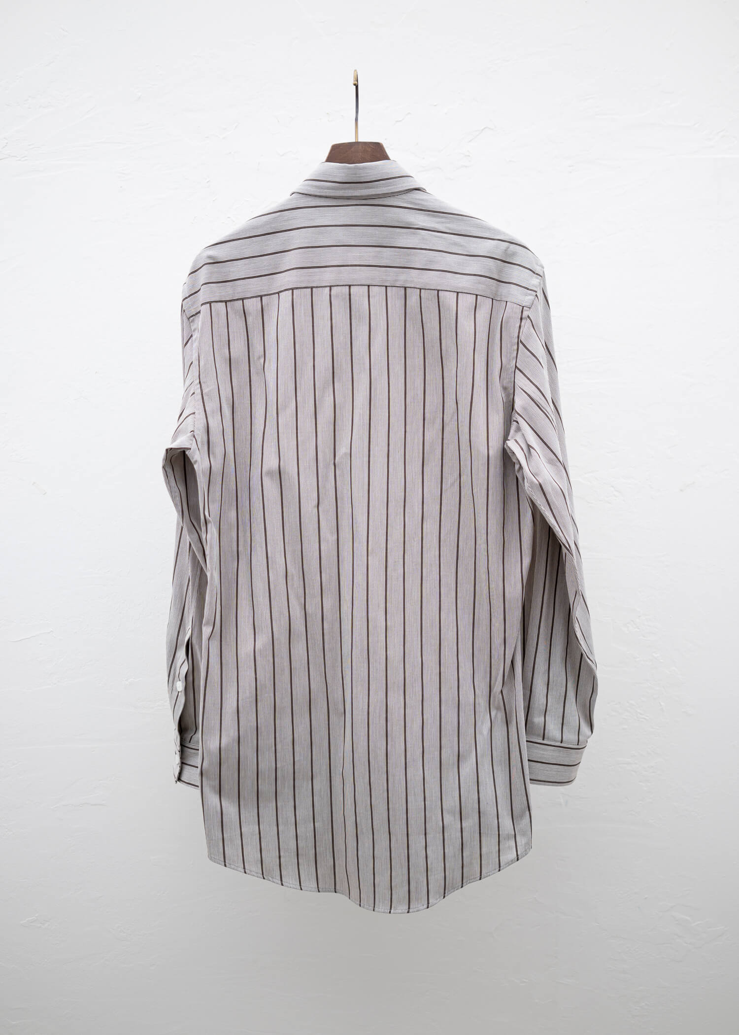 HED MAYNER BUTTONED-DOWN SHIRT BROWN PINSTRIPES – VISION OF FASHION