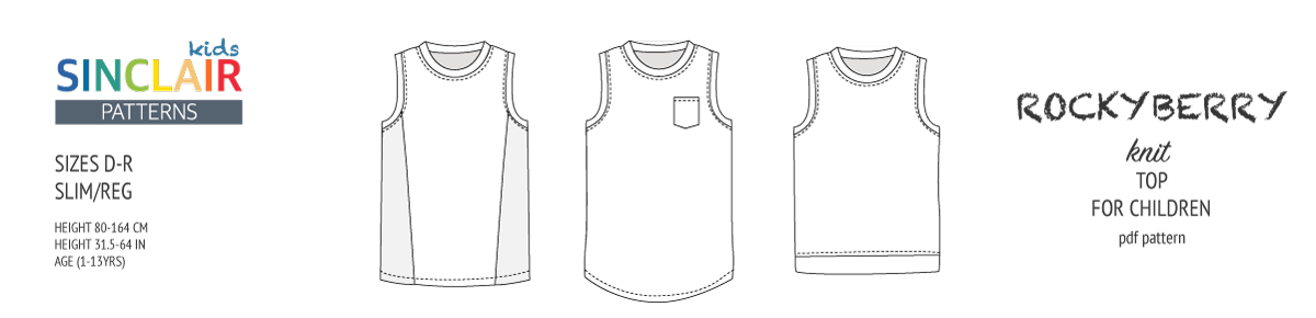 Singlet tank top pdf sewing pattern for children