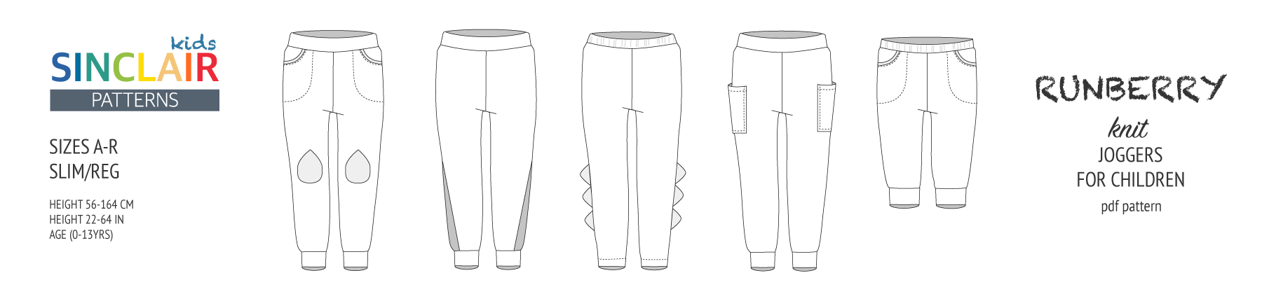 Pdf sewing pattern Runberry joggers