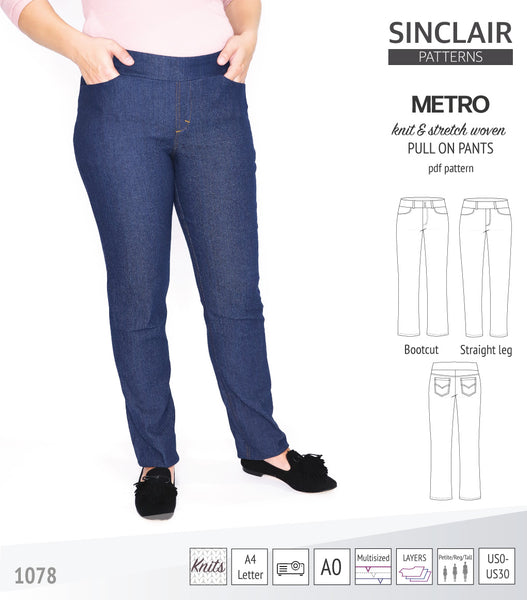 Metro pull on pants (PDF sewing pattern) - Sinclair Patterns