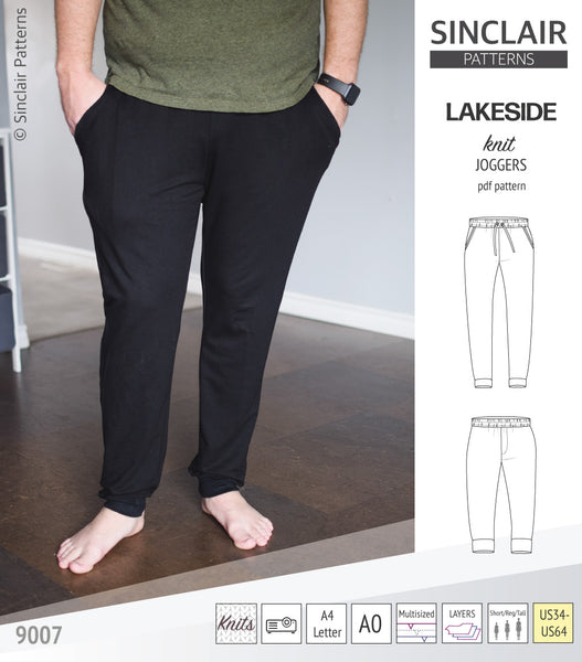 Lakeside knit joggers for men (PDF) - Sinclair Patterns