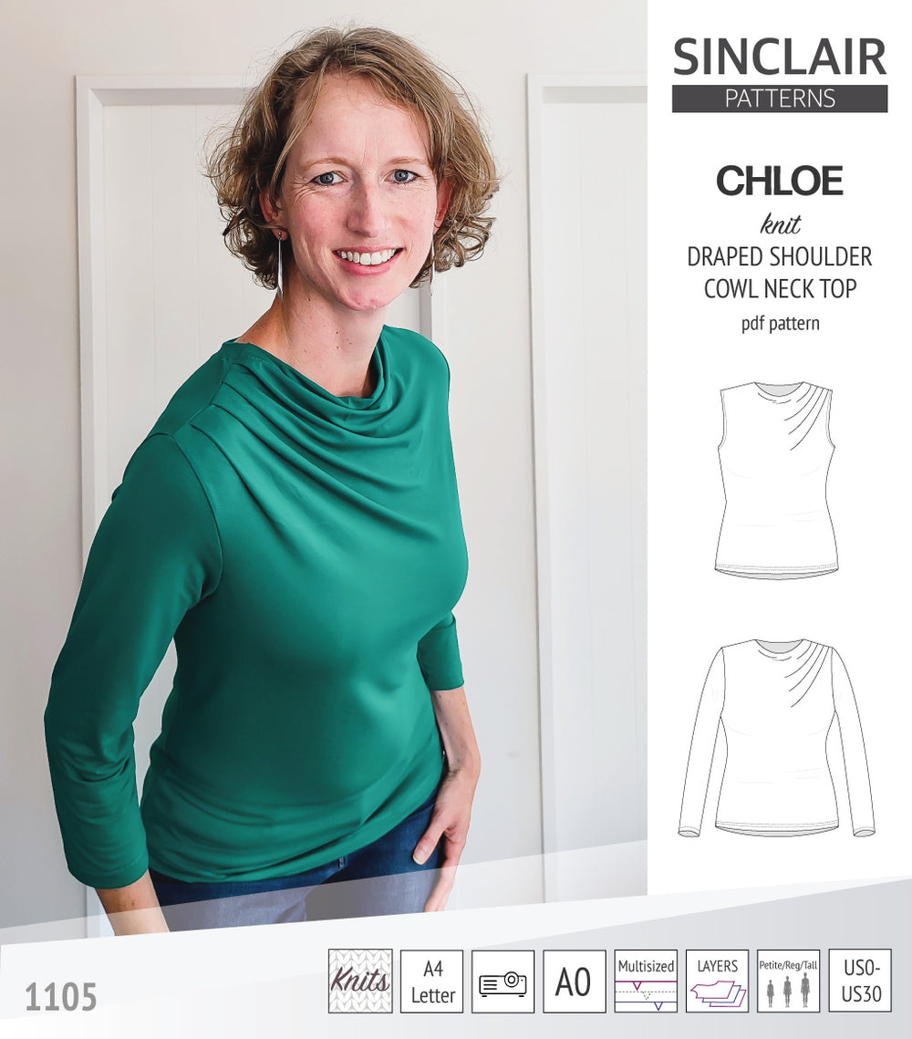 Cowl Neck Dress PDF Sewing Pattern | lupon.gov.ph