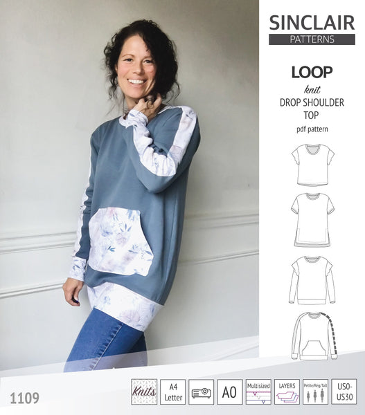 Loop drop shoulder knit top (PDF) - Sinclair Patterns