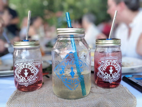 3 jars of iced piper and leaf tea