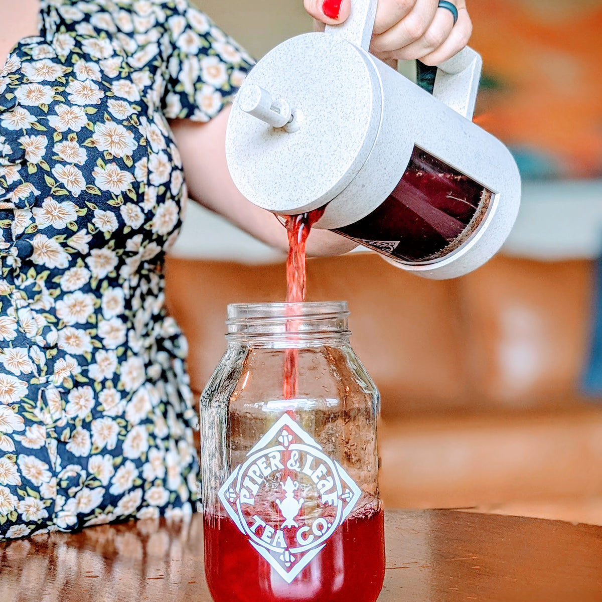 Red Co. Set of 2 Durable 50 Oz Glass Pitcher with Easy Refill Lid,  Drip-Free Hot Cold Water Jug, Juice and Iced Tea Beverage Carafe