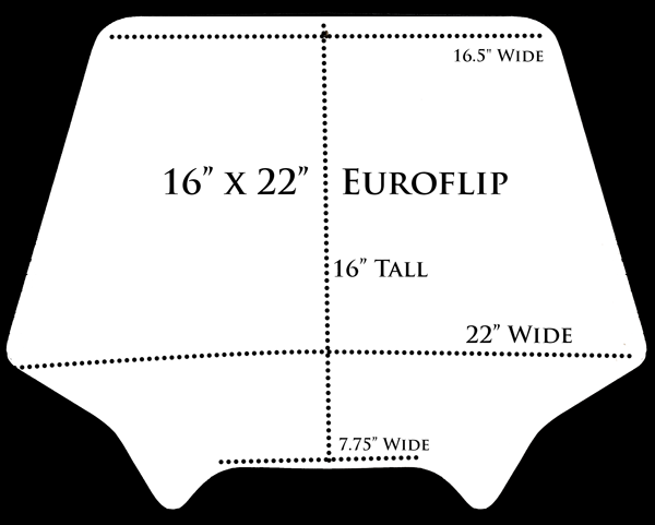 Honda Valkyrie 16" x 22" Euroflip Dimensions