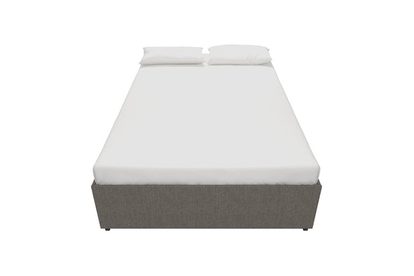 Maven Platform Bed with Storage - Grey Linen - Full