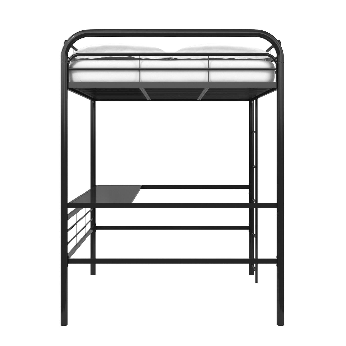 Dhp Shawn Full Metal Loft Bed With Desk Black Black Dhp Furniture