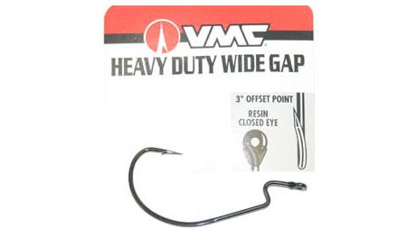 50 pack - 2/0 VMC 3x-Strong Wide Gap Worm Hooks - Black Nickel - 7317 HDWG  Bulk