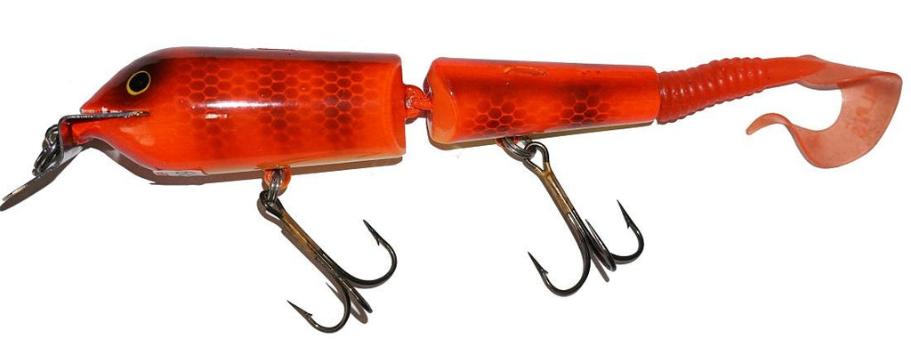 DM Cricket Lures Small Wooden Black Orange - Finish-Tackle