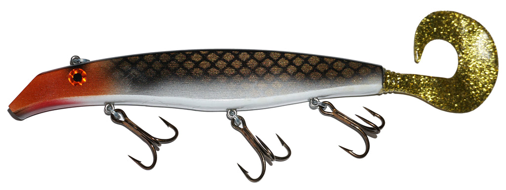 Hughes River Musky 6 Slim Shaker Bait Color; Ivory PerchGreat