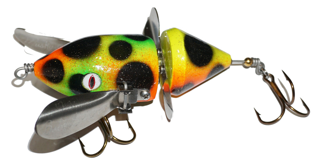 Muskie Safari Mr. Automatic 6 Count-Down Glide Bait Fire Clown