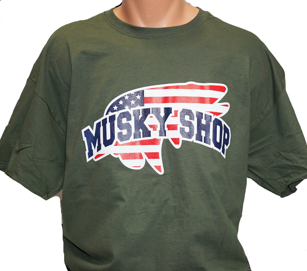 Musky Shop All Other Fish Cotton Short T-Shirt Navy 4XL