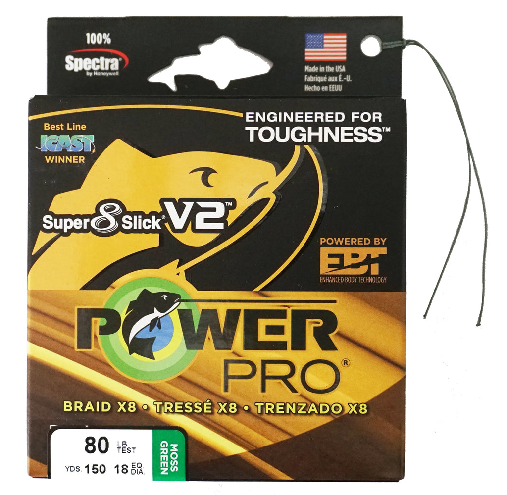 Power Pro Maxcuatro Braided Line Moss Green / 50lb / 150yd