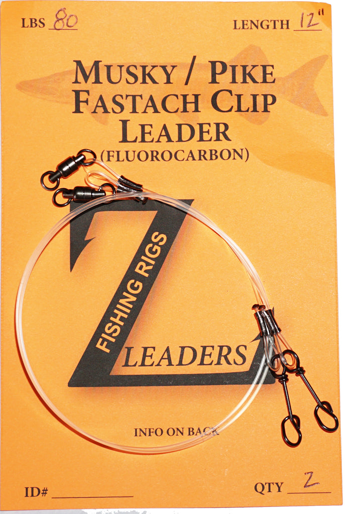 Tooth Shield Tackle Fluorocarbon Leaders 130 lb 10 Pack Muskie Leaders