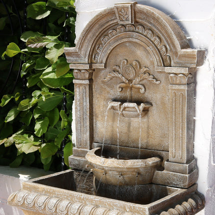 Sunnydaze Ornate Lavello Outdoor Water Fountain with Electric Submersible Pump, 51-Inch