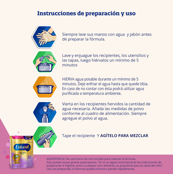 Enfamil Confort fórmula para bebes