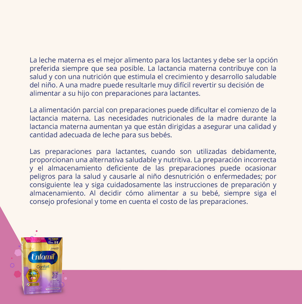 Leche De Crecimiento Enfamil Confort 6 Latas De 800gr C/u Sabor Natural