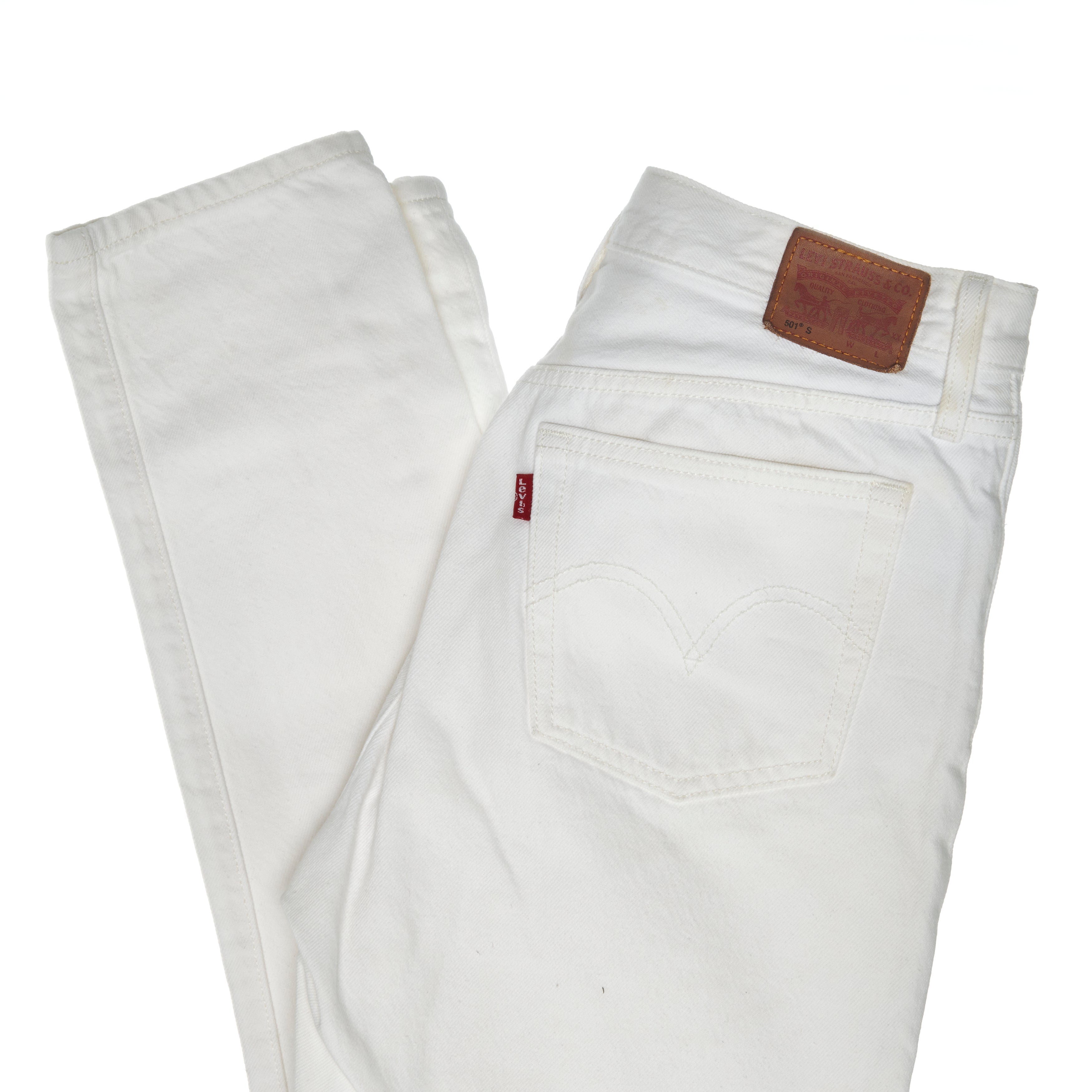 image of Levi's 501s White Jeans Sz 28 x 32