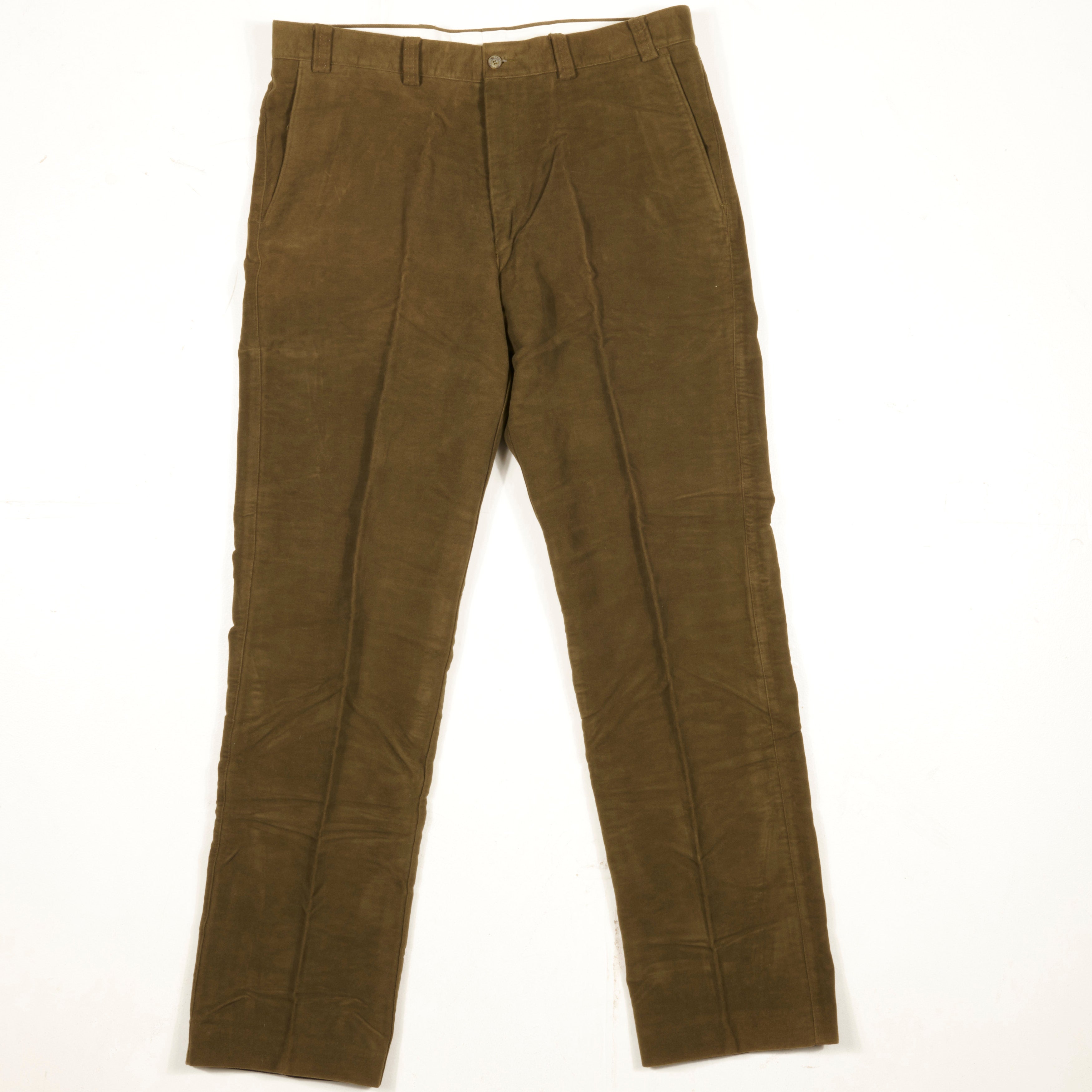 image of Barbour Green Moleskin Trousers Sz 40 (UK)